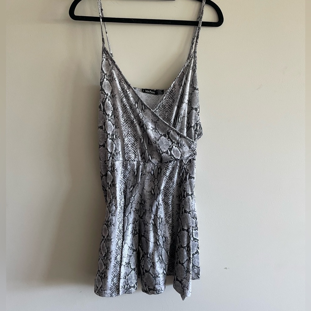 Snakeskin design romper
